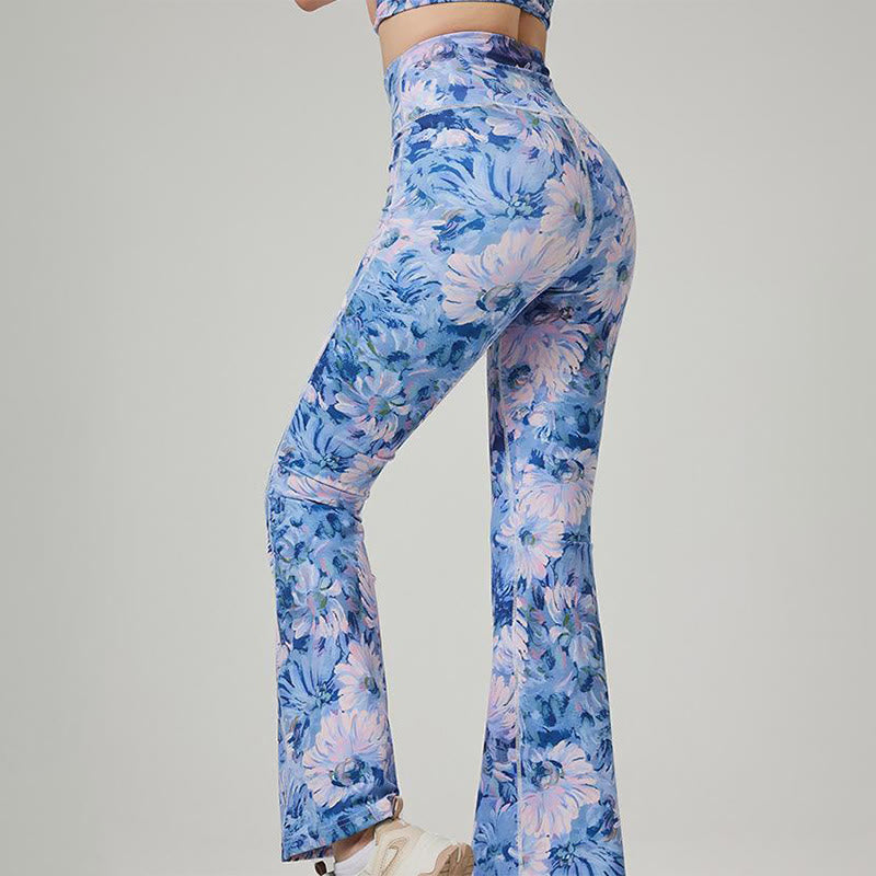 Pantalon de yoga évasé imprimé pour femme Olivenorma - image 1