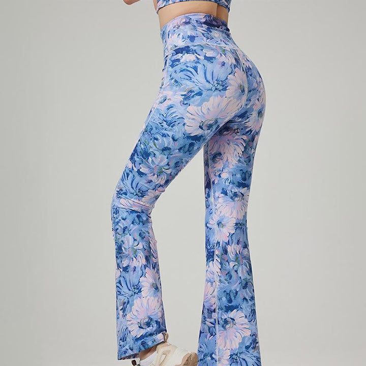 Pantalon de yoga évasé imprimé pour femme Olivenorma - image 1