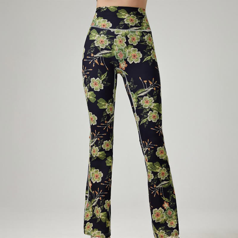 Pantalon de yoga évasé imprimé pour femme Olivenorma - image 3