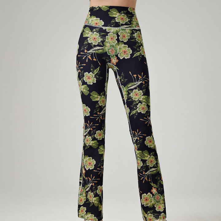 Pantalon de yoga évasé imprimé pour femme Olivenorma - image 3