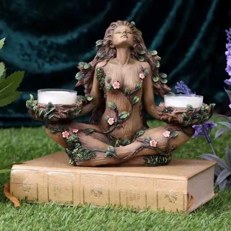 Décoration de bougie chauffe-plat Olivenorma Balance of Nature Female Tree Spirit