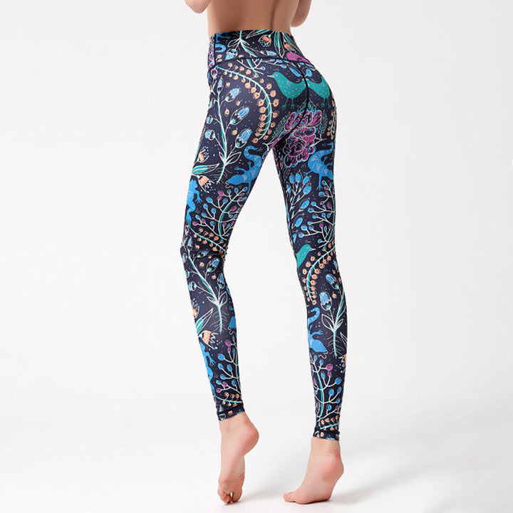 Pantalon de yoga Olivenorma taille haute à imprimé nature - image 3