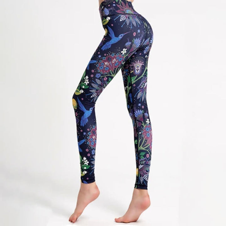 Pantalon de yoga Olivenorma taille haute à imprimé inspiré du jardin - XL - image 0