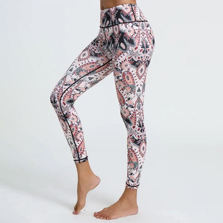 Pantalon de yoga Olivenorma taille haute à imprimé cachemire élégant - XL - image 0
