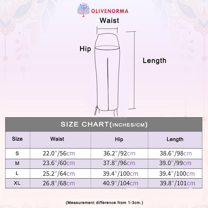 Pantalon Olivenorma pour femme, taille haute, jambes larges et aérées, avec cordon de serrage - image 12