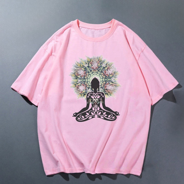 T-shirt de yoga respirant et confortable rose Olivenorma - Méditation 5 - 2XL - image 8