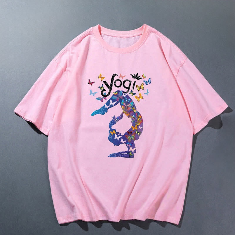 T-shirt de yoga respirant et confortable rose Olivenorma - Yoga en équilibre sur les mains - 2XL - image 0