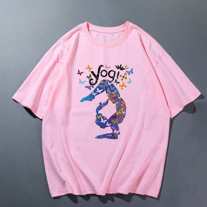 T-shirt de yoga respirant et confortable rose Olivenorma - Yoga en équilibre sur les mains - 2XL - image 0