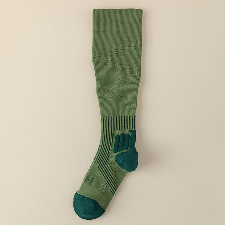 Chaussettes Olivenorma style guêtres extensibles en maille, idéales pour le Pilates, la barre, l'échauffement, la danse, le fitness et le yoga. - Vert - 10 paires - image 1
