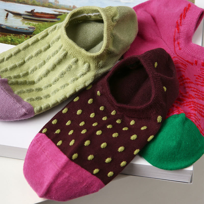Chaussettes de fitness Olivenorma (lot de 3 paires) légères, respirantes et extensibles en coton adhérent, idéales pour le Pilates, le barre, le yoga et le confort au quotidien. - image 18