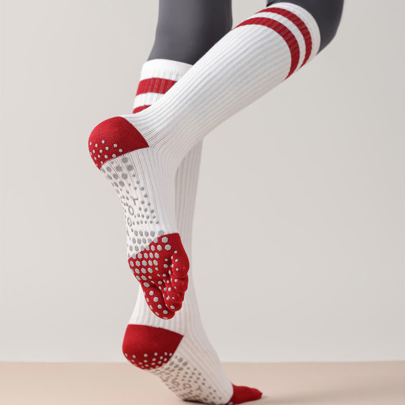 Chaussettes de Pilates et de fitness Olivenorma à cinq orteils, respirantes, avec séparation des orteils et adhérence antidérapante, pour femmes, en coton confortable, idéales pour le yoga. - image 0
