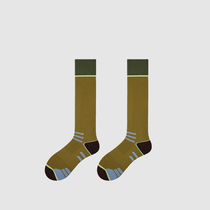 Chaussettes de compression Olivenorma Retro Crew antidérapantes pour Pilates, Barre et yoga, confortables au quotidien, respirantes et coupe athlétique. - Fruit vert - 10 paires - image 1