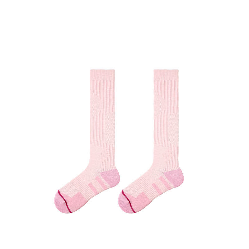 Chaussettes de compression Olivenorma Retro Crew antidérapantes pour Pilates, Barre et yoga, confortables au quotidien, respirantes et coupe athlétique. - Rose - 10 paires - image 18