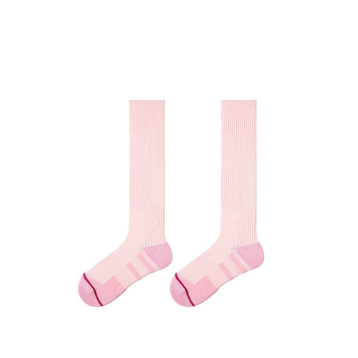 Chaussettes de compression Olivenorma Retro Crew antidérapantes pour Pilates, Barre et yoga, confortables au quotidien, respirantes et coupe athlétique. - Rose - 10 paires - image 18