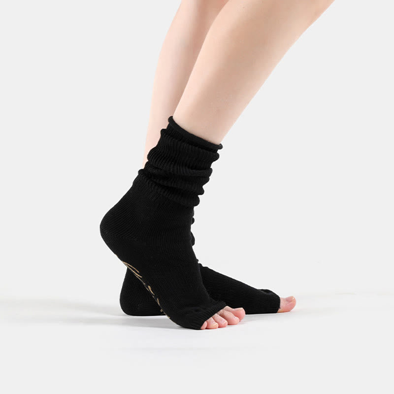 Chaussettes de fitness et de yoga Olivenorma à cinq orteils ouverts, respirantes, avec séparation des orteils et adhérence antidérapante, en coton confortable et stable. - image 4