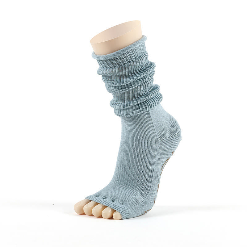 Chaussettes de fitness et de yoga Olivenorma à cinq orteils ouverts, respirantes, avec séparation des orteils et adhérence antidérapante, en coton confortable et stable. - image 1