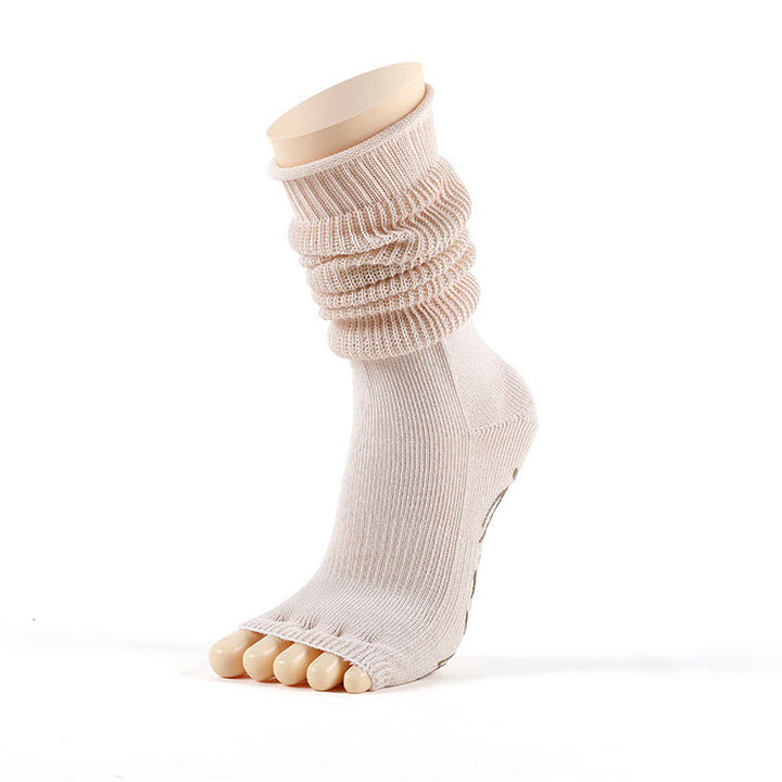 Chaussettes de fitness et de yoga Olivenorma à cinq orteils ouverts, respirantes, avec séparation des orteils et adhérence antidérapante, en coton confortable et stable. - image 6