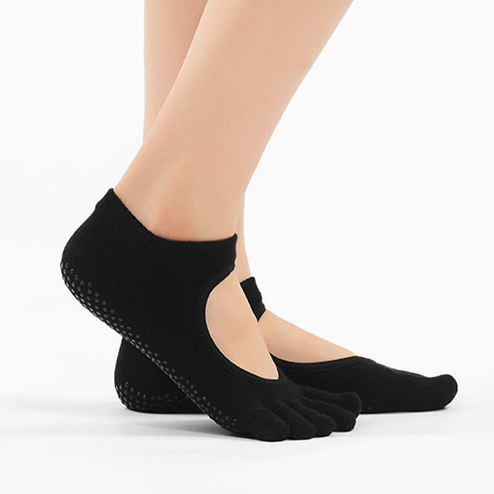 Chaussettes de Pilates et de yoga Olivenorma Minimal Five-Toe respirantes avec séparation des orteils et adhérence optimale, conçues pour un confort léger. - image 4