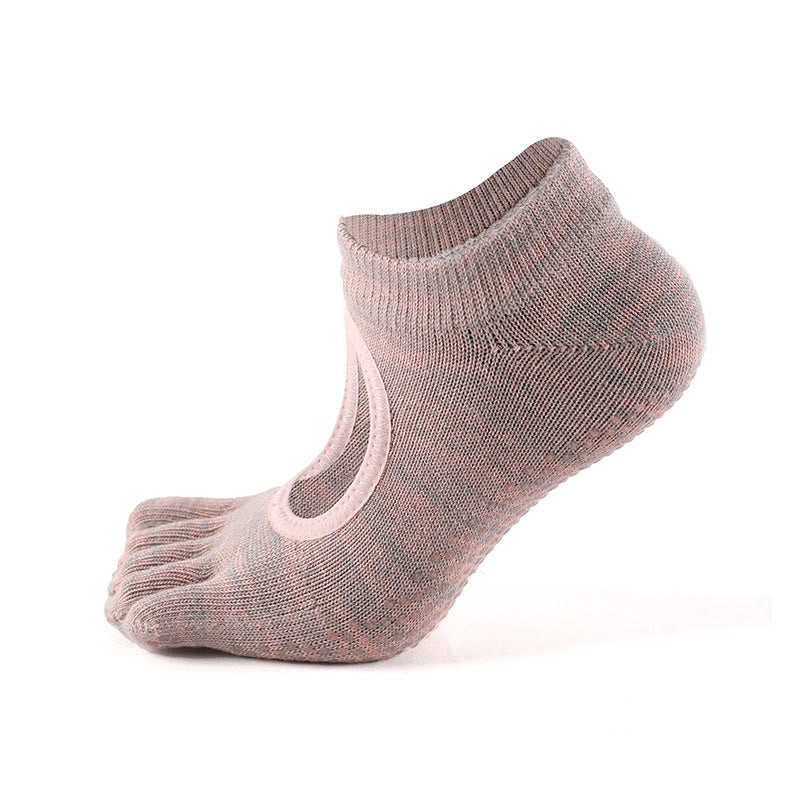 Chaussettes de Pilates et de yoga Olivenorma Minimal Five-Toe respirantes avec séparation des orteils et adhérence optimale, conçues pour un confort léger. - Rose - 10 paires - image 13