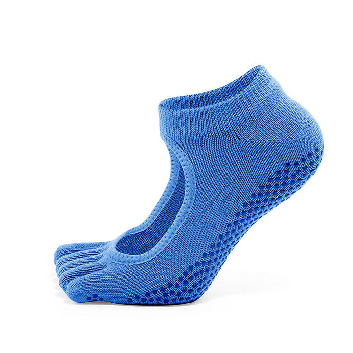 Chaussettes de Pilates et de yoga Olivenorma Minimal Five-Toe respirantes avec séparation des orteils et adhérence optimale, conçues pour un confort léger. - Bleu - 10 paires - image 6