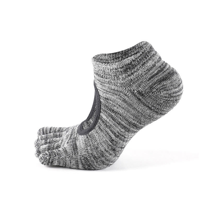 Chaussettes de Pilates et de yoga Olivenorma Minimal Five-Toe respirantes avec séparation des orteils et adhérence optimale, conçues pour un confort léger. - Gris mélangé - 10 paires - image 8