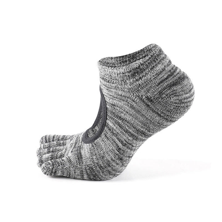 Chaussettes de Pilates et de yoga Olivenorma Minimal Five-Toe respirantes avec séparation des orteils et adhérence optimale, conçues pour un confort léger. - Gris mélangé - 10 paires - image 8