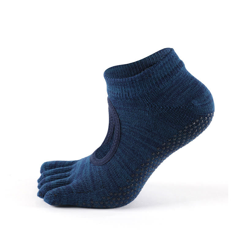 Chaussettes de Pilates et de yoga Olivenorma Minimal Five-Toe respirantes avec séparation des orteils et adhérence optimale, conçues pour un confort léger. - Marine - 10 paires - image 10