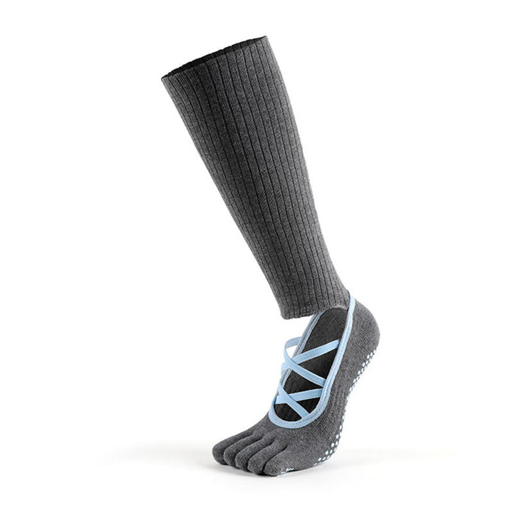 Chaussettes de yoga Olivenorma à bride élastique antidérapantes pour femmes, idéales pour le Pilates et l'entraînement, avec une bride croisée sécurisée et un confort respirant. - image 7