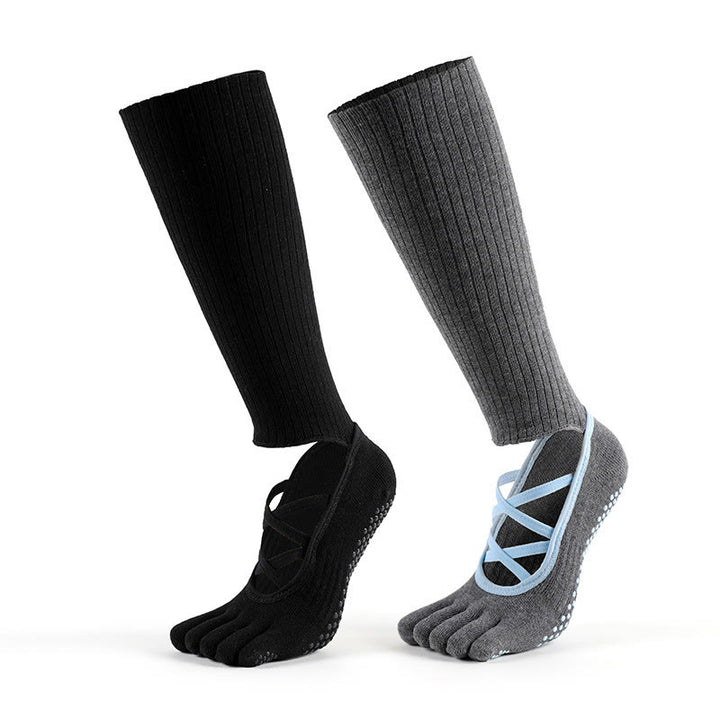 Chaussettes de yoga Olivenorma à bride élastique antidérapantes pour femmes, idéales pour le Pilates et l'entraînement, avec une bride croisée sécurisée et un confort respirant. - image 12