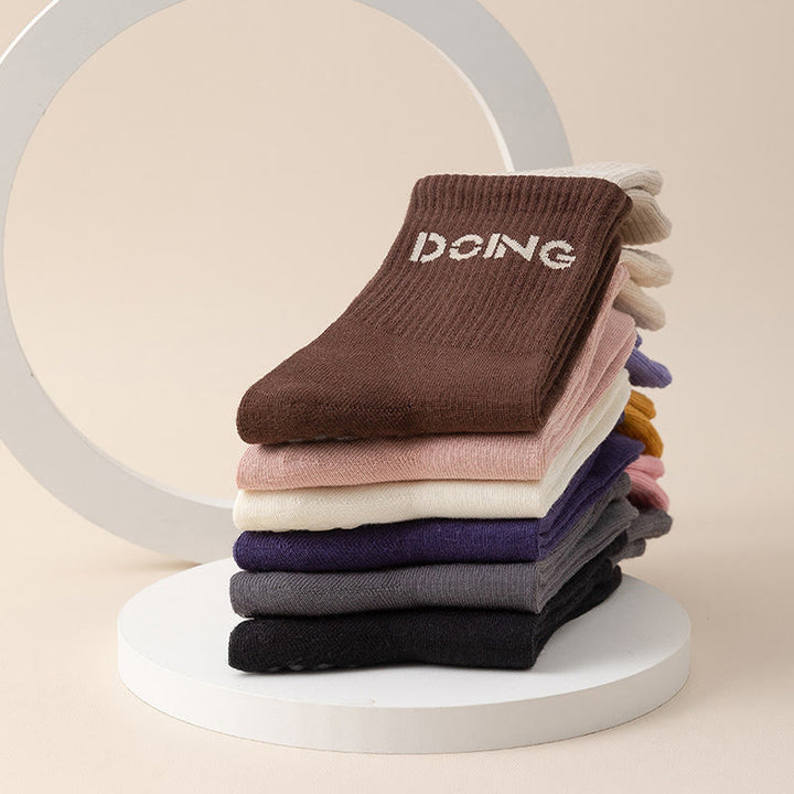 Chaussettes de Pilates et de barre Olivenorma Cushion Grip Crew antidérapantes, confortables et respirantes, avec rembourrage doux et soutien en coton. - image 14