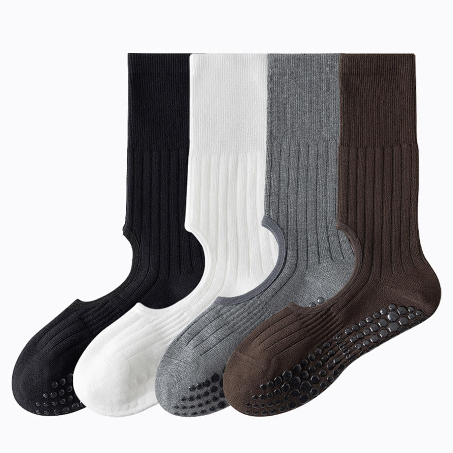 Chaussettes de yoga Olivenorma mi-mollet, bout renforcé, antidérapantes, en coton, confortables pour le Pilates et l'entraînement des femmes - image 12