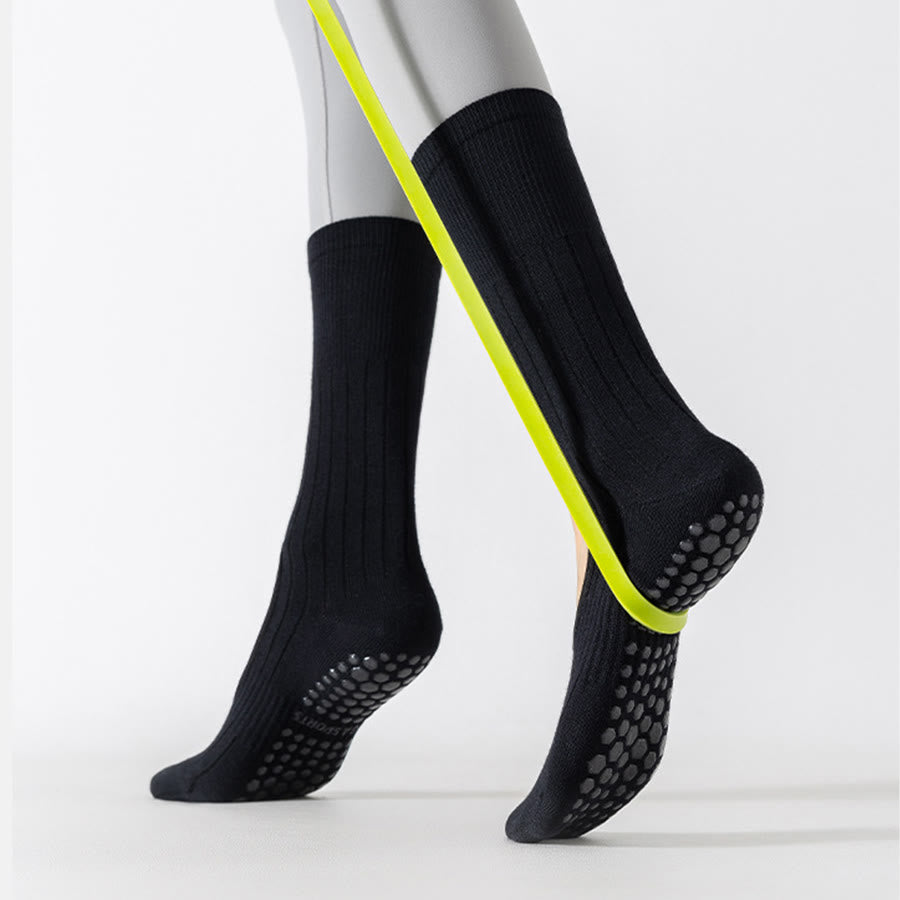 Chaussettes de yoga Olivenorma mi-mollet, bout renforcé, antidérapantes, en coton, confortables pour le Pilates et l'entraînement des femmes - image 7