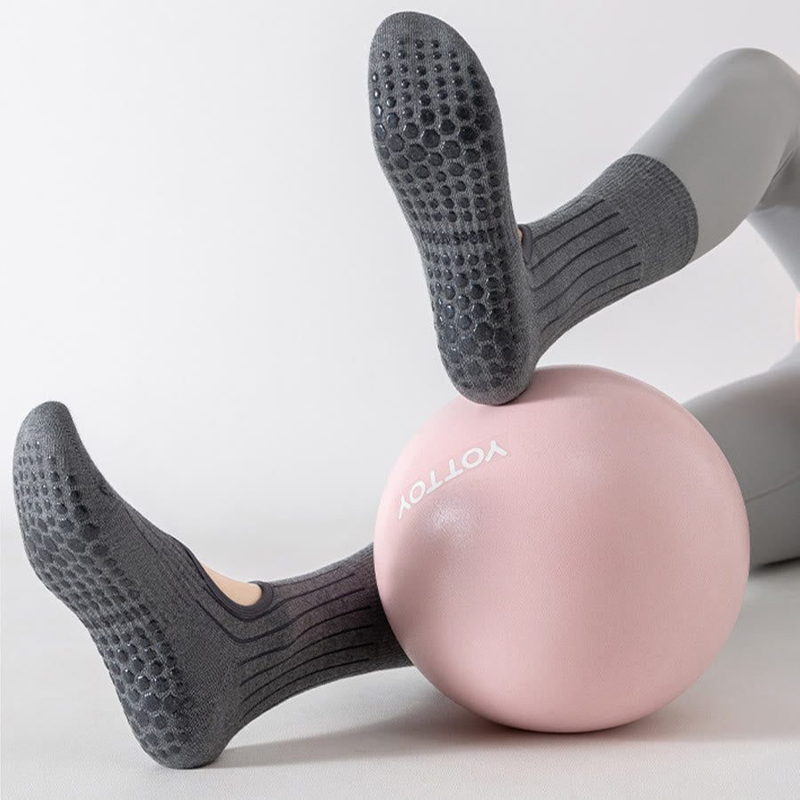 Chaussettes de yoga Olivenorma mi-mollet, bout renforcé, antidérapantes, en coton, confortables pour le Pilates et l'entraînement des femmes - image 4