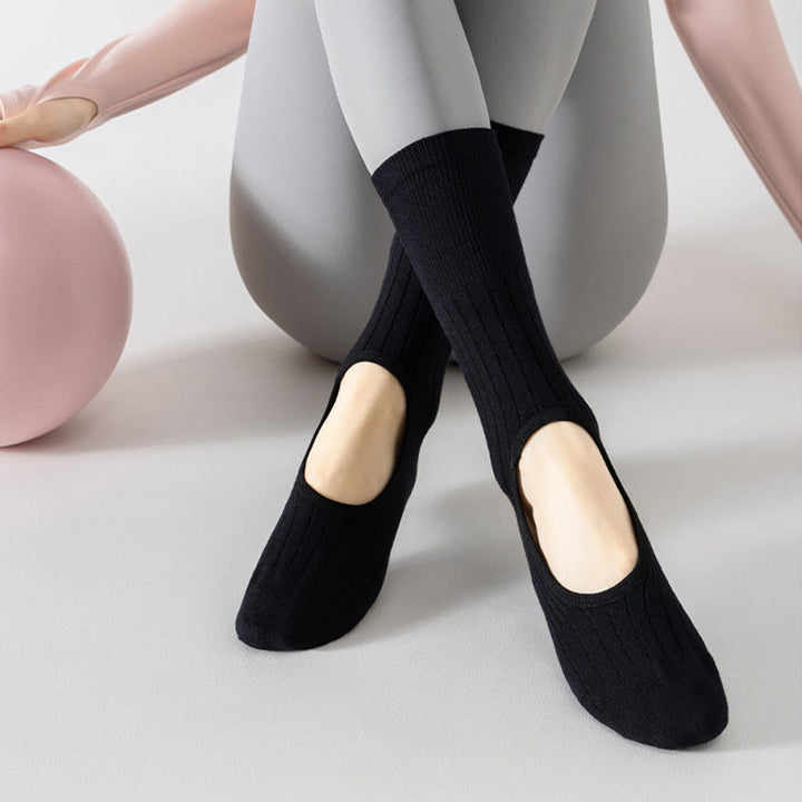 Chaussettes de yoga Olivenorma mi-mollet, bout renforcé, antidérapantes, en coton, confortables pour le Pilates et l'entraînement des femmes - image 8