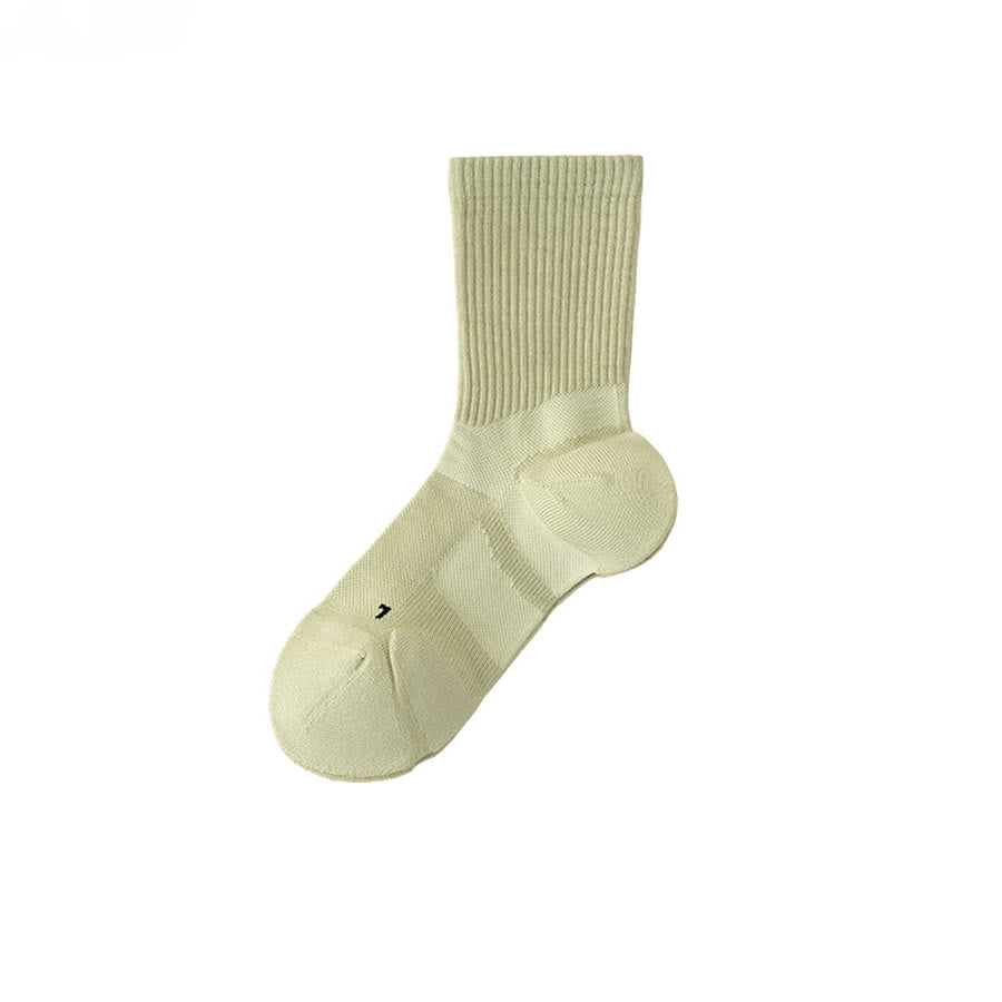 Chaussettes de yoga Olivenorma mi-mollet, respirantes, confortables et antidérapantes, idéales pour le Pilates et la barre, pour femmes. - Vert - 10 paires - image 8