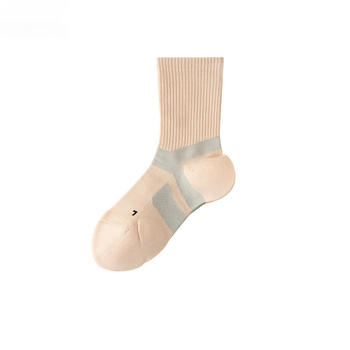 Chaussettes de yoga Olivenorma mi-mollet, respirantes, confortables et antidérapantes, idéales pour le Pilates et la barre, pour femmes. - Rose-gris - 10 paires - image 6
