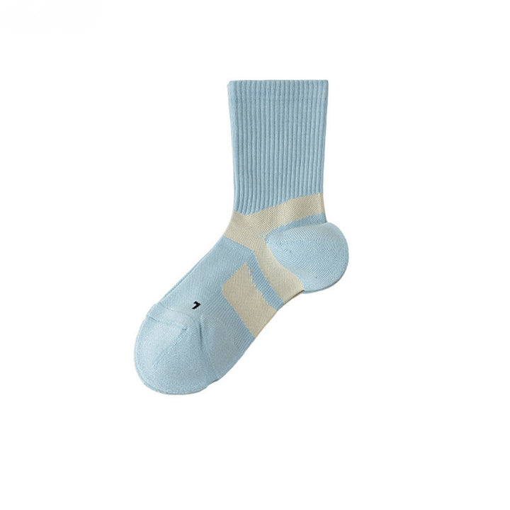 Chaussettes de yoga Olivenorma mi-mollet, respirantes, confortables et antidérapantes, idéales pour le Pilates et la barre, pour femmes. - Bleu - 10 paires - image 9