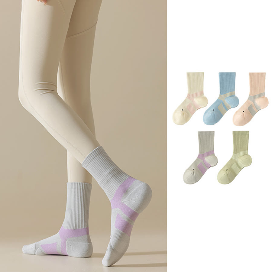 Chaussettes de yoga Olivenorma mi-mollet, respirantes, confortables et antidérapantes, idéales pour le Pilates et la barre, pour femmes. - image 13