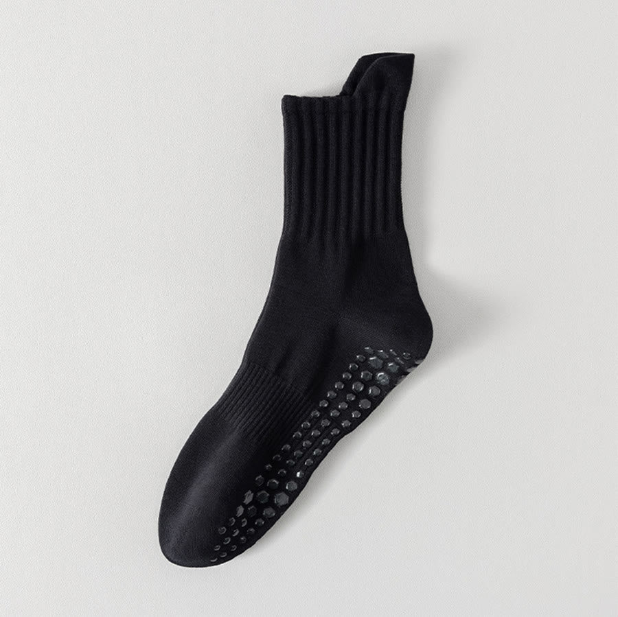 Chaussettes de yoga pour hommes Olivenorma, couleur unie, bout renforcé, antidérapantes, respirantes et confortables pour le sport. - image 2