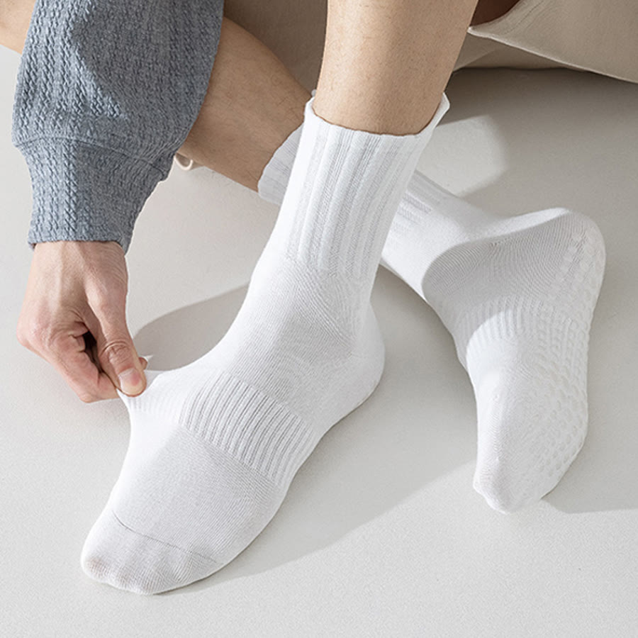 Chaussettes de yoga pour hommes Olivenorma, couleur unie, bout renforcé, antidérapantes, respirantes et confortables pour le sport. - image 6