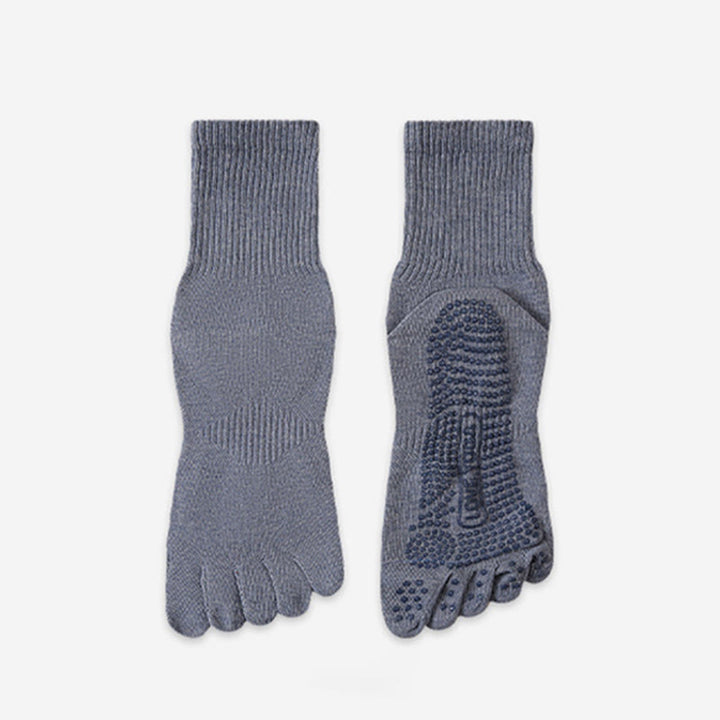 Chaussettes de yoga Olivenorma 100 % coton, cinq orteils, anti-odeurs, respirantes et antidérapantes, pour homme. - Floral - 10 paires - image 10