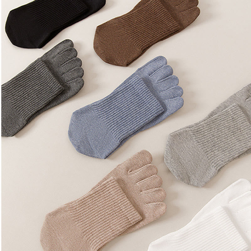Chaussettes de yoga Olivenorma 100 % coton, cinq orteils, anti-odeurs, respirantes et antidérapantes, pour homme. - image 2