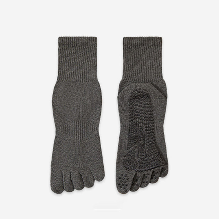 Chaussettes de yoga Olivenorma 100 % coton, cinq orteils, anti-odeurs, respirantes et antidérapantes, pour homme. - image 1