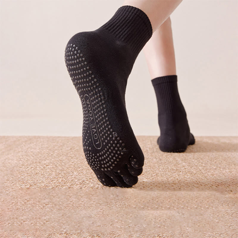 Chaussettes de yoga Olivenorma 100 % coton, cinq orteils, anti-odeurs, respirantes et antidérapantes, pour homme. - image 8