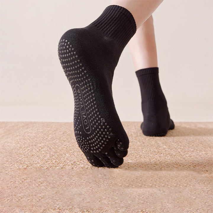 Chaussettes de yoga Olivenorma 100 % coton, cinq orteils, anti-odeurs, respirantes et antidérapantes, pour homme. - image 8