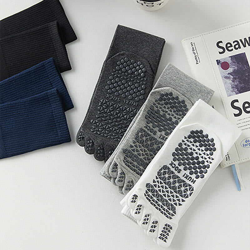 Chaussettes de sport Olivenorma longues à cinq orteils, respirantes, antidérapantes et évacuant l'humidité, pour hommes, idéales pour le yoga. - image 9