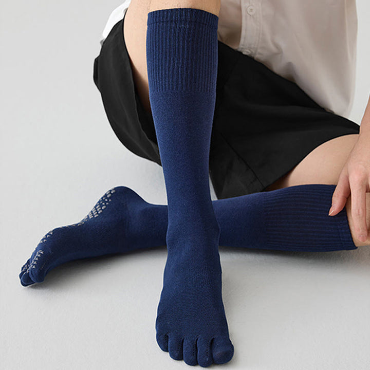 Chaussettes de sport Olivenorma longues à cinq orteils, respirantes, antidérapantes et évacuant l'humidité, pour hommes, idéales pour le yoga. - image 1