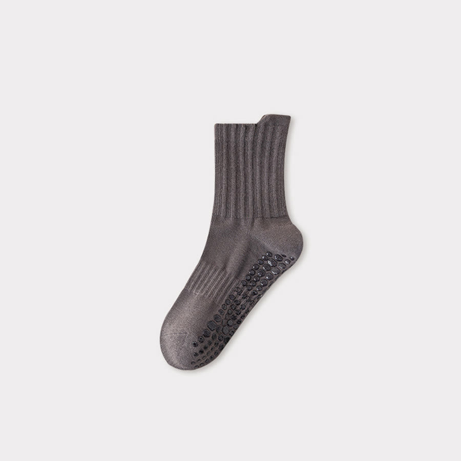Chaussettes de yoga pour hommes Olivenorma Professional Training, en coton mélangé, antidérapantes et offrant un bon maintien, avec bout renforcé. - Brun clair - Pointures américaines 6,5 à 10 - 10 paires - image 7