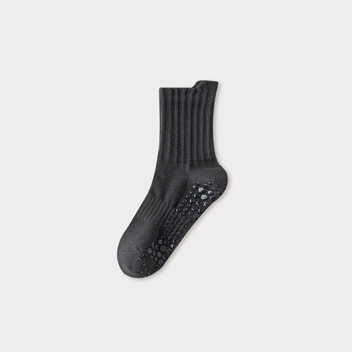 Chaussettes de yoga pour hommes Olivenorma Professional Training, en coton mélangé, antidérapantes et offrant un bon maintien, avec bout renforcé. - Gris foncé - Pointures américaines 6,5 à 10 - 10 paires - image 10