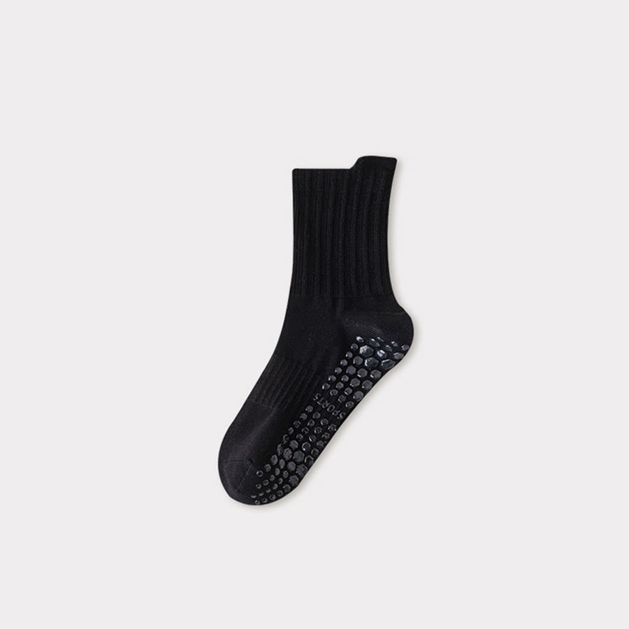 Chaussettes de yoga pour hommes Olivenorma Professional Training, en coton mélangé, antidérapantes et offrant un bon maintien, avec bout renforcé. - Noir - Pointures américaines 6,5 à 10 - 10 paires - image 11